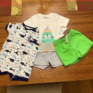 3 Carter outfits!  Short set never used